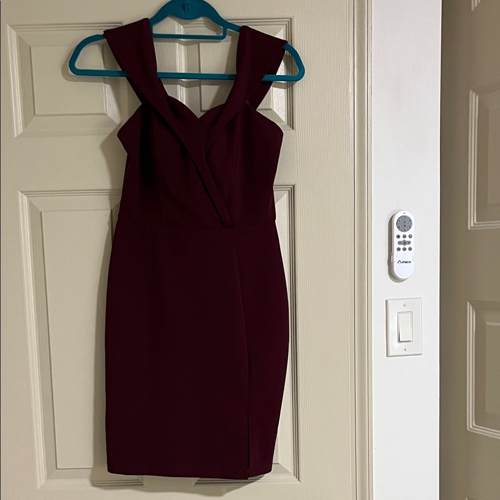 Speechless Burgundy Cocktail Dress CE010
